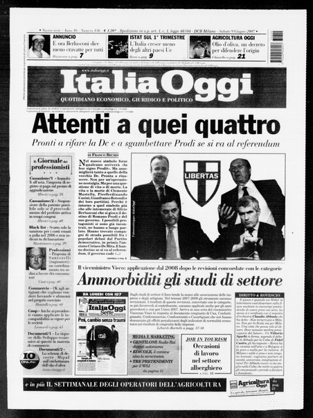 Italia oggi : quotidiano di economia finanza e politica